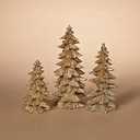 Gerson 51382 - S/2Resin Gold Glitter Tree, L Christmas Decorative Tree
