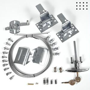Garage Door Lock Kit with Spring Latch and Keyed Handle for Single/Double Garage Door