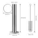 Stainless Steel Maple Syrup Hydrometer Test Cup for Sap Processing with Cleaning Brush, 10-Inch Test Cup for Precision Density Readings