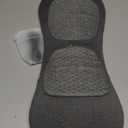 Smooth Triple Fusion Back Massager,with Heat, Vibration & Lumbar Traction - Deep Tissue Lumbar Pillow for Lower Back Pain Relief, Relaxation for Home, Office - Corded ElectricDark Gray