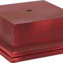 AHANDMAKER Square Wooden Pedestal Stand Display Base, 4.5 x 4.5 x 1.96 Inch Wooden Trophy Base, Wood Decorative Base Medals Display Base for Collectibles Display Home Decoration, Dark Red