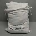 White Duvet Cover Queen Size, 100% Sandwashed Cotton Soft Queen Duvet Cover Set 3 Pieces with Zipper Clousre & Corner Buttons (White, Queen 90 x 90)