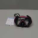 Panoramic Wide View,Anti-Fog Scuba Diving Mask (Adults, Black Pink)
