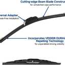 3 Pack Windshield Wiper Blades Compatible with Chevrolet Blazer 2019-2021, Front and Rear, 24" 18" 12"
