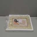 Kimdio 6x8 Picture Frames Resin Table Frame Rustic Photo Frame with High Definition Glass for Wall or Tabletop Display - Gold+White