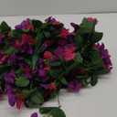 Faux Bougainvillea Artificial Flowers Plants for Outdoor Outside Spring Decoration, 2pcs Fake Silk Long Trailing Vines UV Resistant Realistic for Front Door Porch Planter Urn Patio Balcony Yard, Mix (Purplehotpink)