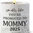 2Pack FreeJac Mom To Be Gifts New Mom Candle for First Mother, Newly Pregnant Mommy, Expectant Mother, Future Moms - 6 Oz Lavender Scented Candle for Mothers Day, Baby Shower Presents Promoted to Mommy 2025