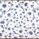 Gegong 12 inch Fish Plate Blue and White Porcelain Dish Serving Plate Floral Dinner Shallow Plate Appetizer Salad Dessert Snack Plate (Tang Grass)