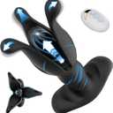 Prostate Massager Anal Toys, BEISAR Male Sex Toys for Men Sex Toy Anal Plug Adult Toys Anal with 9 Tension Shock Flapping Thrusting Vibrating Butt Plug Male Vibrator Dildo for Men Remote Control (Black)