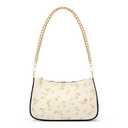Shoulder Bag for Women Small Yellow Floral Hobo Purse Tote Handbags Small Clutch Purses Underarm Bags with Zipper Closure