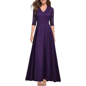 REPHYLLIS Mother of The Bride Dresses for Wedding Retro Formal Dresses XXL Purple
