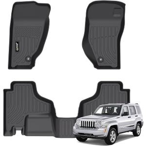 Jenofa-Floor Mats for Jeep Liberty & Cherokee Sport KK 2008-2012 All Weather Car Mats Automotive Floor Liner Custom Car Mat for Cherokee Sport KK Accessories