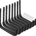 8 Pack Garage Storage Hooks,10 Inch Heavy Duty Ladder Storage Hanger, Wall Mounted Utility Rack