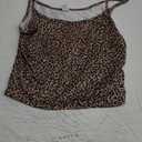 Women's Y2K Leopard Print Cami Crop Tops Square Neck Spaghetti Strap Camisole Cheetah Tank Top (X-Small, Brown Leopard)