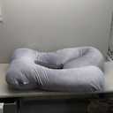 MOON PARK Pregnancy Pillows for Sleeping - U Shaped Full Body Maternity Pillow with Removable Cover - Support for Back, Legs, Belly, HIPS - 57 Inch Pregnancy Pillow for Women - Grey
