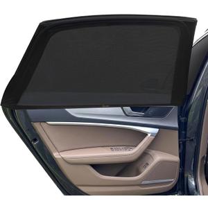EcoNour Car Window Screens for Camping (Pack of 2) | 100% Protection from Bugs, UV and Mosquito Net | Breathable Mesh Baby Window Covers for Privacy Blackout (Medium 16"x30") | Car Window Accessories
