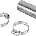 1 Set Heater Exhaust Pipe Connector Air Diesel Parking Heater24mm Stainless Steel Gas Vent Hose With Clamps For Webasto Diesel Heater