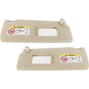 Left Passenger Sun Visor Replacement for Lexus GX460 (2010-2023) & Toyota Land Cruiser Prado (2009-2023) - Compatible with 74320 60C80 E0,74320 60C50 74310 60J30 B0, 74310 60D70 A1 (Beige)