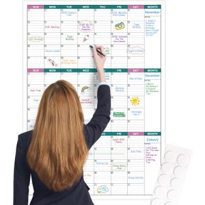Large Dry Erase Calendar for Wall - Undated 3 Month Wall Calendar, 28" x 40"(Vertical), Wall Calendar Dry Erase for Home, Office, Classroom