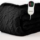 Heated Electric Blanket Full Size-72"x84" Heating Blanket with 10 Heating Levels & 5 Time Settings Over-Heat ProtectionWinter Warmer for Adults with ETL CertificationBlack
