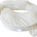 My Brest Friend Organic Cotton Deluxe Nursing Pillow Cover - Slipcovers For Baby - Adjustable Fit, Easy Care, Durable - Original Nursing Pillow Not Included, Organic Cream