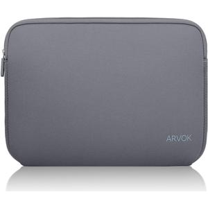 Arvok 11 11.6 12 Inch Laptop Sleeve Case for MacBook Air 12, Water-Resistant Neoprene Notebook Computer Tablet Sleeve, Carrying Bag Cover for Chromebook/HP/Dell/Lenovo/Asus/Acer, Gray