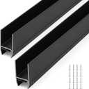 FoldTier 2 Pack 36 Inch Screen Door Sweep Bottom Expander Adjustable, Black