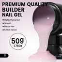 50g Builder Gel for Nails, Long-Lasting Soak-Off Nail Extension Gel for Beginners & DIY Home Salon Manicure(YMH14-Light Nude)