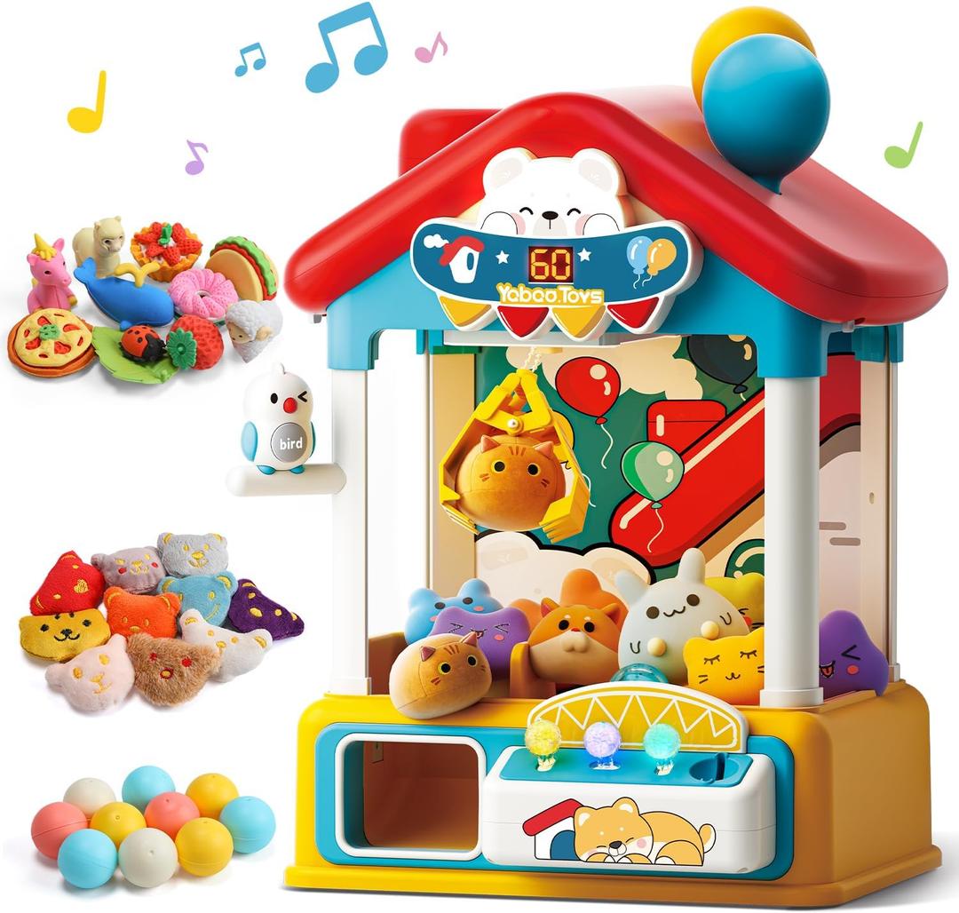 Skirfy Large Claws Machines for Kids with Prizes Bear Claws Machines, Kids Toy, Perfect for Parties, Mini Vending Game,Fun Toy for Indoor Home Arcades Birthday Gift for Girls Age 6+ Collecting Prizes