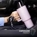 Simple Modern 40 oz Trek Tumbler with Handle and Straw Lid | Cup Holder Friendly Insulated Stainless Steel Travel Mug | Checkmate