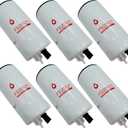 FS20121 Fuel Water Separator Cartridge Filter Compatible with Cummins L9, B6.7, Stage V QSB/QSL engines, Replaces 5444245 5528103, Spin-on,10-Microns, 6PCS