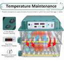 Incubators for Hatching Eggs 120, Chicken Egg Incubator with Automatic Egg Turning and Humidity Display, Temperature Control with 5 Automatic Incubation Modes, Incubation Day Counter