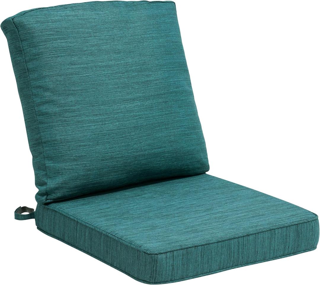 Crestlive Outdoor Deep Seat Cushions, 22 x 21, Waterproof, Fade-Resistant Patio Chair Replacement Cushion for Furniture, Sofa, Malachite