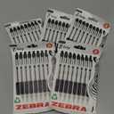 Zebra Z-Grip Retractable Ballpoint Pen 1.0mm Point Size Black Ink 40 Pack