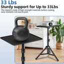 Projector Stand, 33LB Load Bearing & 22-55" Height Adjustable, for Projector/Laptop/DJ Gear, Outdoor/Office/Studio - Stable Base (Black)