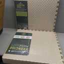 ProsourceFit Exercise Puzzle Mat 1/2-inch, EVA Interlocking Foam Floor Tiles for Home Gym, Workout Equipment, Kids Play Areas, Beige, 48 SQ FT - 12 Tiles