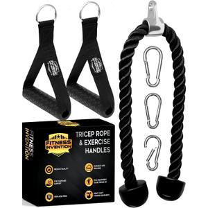 Tricep Rope Cable Attachment, 35" Rope Pull Down Attachment, Cable Attachments for Gym, Cable Handles Gym Equipment, Gym Rope Pull Down, Rope Attachment for Cable Machine, Gym Rope Pull Down