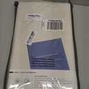 100% Blackout Shield Linen Blackout Curtains for Bedroom 84 Inches Long, Back Tab/Rod Pocket Living Room Drapes, Thermal Insulated Blackout Curtains 2 Panels Set, 50" W x 84" L, Cream