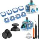 for PS5 Joysticks Replacement for PlayStation 5 PS5 Potentiometer 3D Joystick Module Thumbstick Controller Accessories Parts with Repair Tools