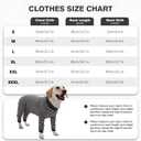 Dog Recovery Suit, Pet Surgery Suits for Female Male, Striped Recovery Shirt Dog Abdominal Wounds Bandages, E-Collar & Cone Alternative, Neuter Stop Licking Onesie Body Suits for XLarge Dogs
