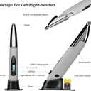 lychee Rechargeable Pocket Pen Mouse, Left/Right-Handed Wireless Optical Ergonomic Mouse with Stylus Function RGB Backlit Type-C & Micro USB Adapter for PC Laptop Notebook Mac (Grey)