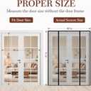 Yotache Magnetic Screen Door for Sliding & French Doors 60"x80", Screen Size 62"x81", Double-Sided Opening Screen Reinforced Mesh with Strong Magnets for Large Front/Back Patio Doors