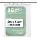 Barossa Design Small Shower Curtain for Shower Stall Size 36 x 72 inches,PEVA - Waterproof, Eco-Friendly, Non-Toxic, Odorless, PVC Free, Metal Grommets (Clear)