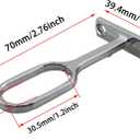 4PCS Zinc Alloy Clothes Rod Clothes Holder Flat Pipe Flange Top Mounted Thickened Clothes Holder with Screws 70x39.4x15.3mm Silver Oval Closet Rod Support