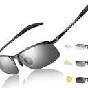Myiaur Polarized Photochromic Z87 Sunglasses for Men, Day and Night Safety Sun Glasses UV 400 Protection