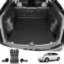 Cargo Liner for Tesla Model Y Nappa Leather Trunk Mat, Full Coverage Cargo Liner for 5 Seater 2020-2025 Tesla Model Y, Water-Proof Scratch-Proof Pet Dog Protection Cover Mat Precisely Fit