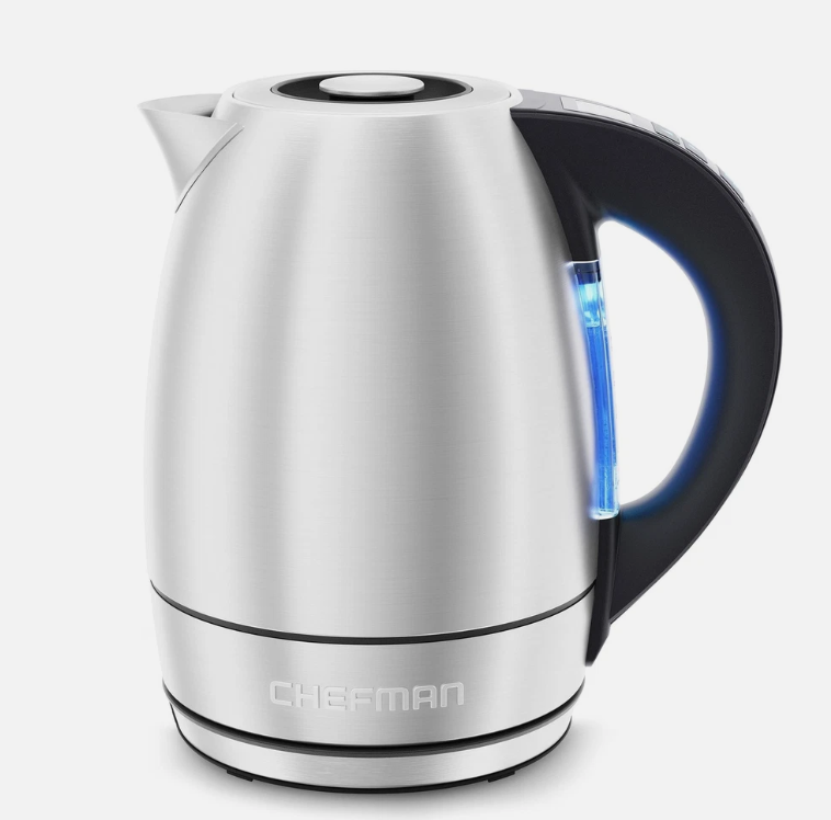 Chefman RJ11-18-SS Electric Kettle 1.8 Liter 1500W Rapid Boiling Stainless Steel