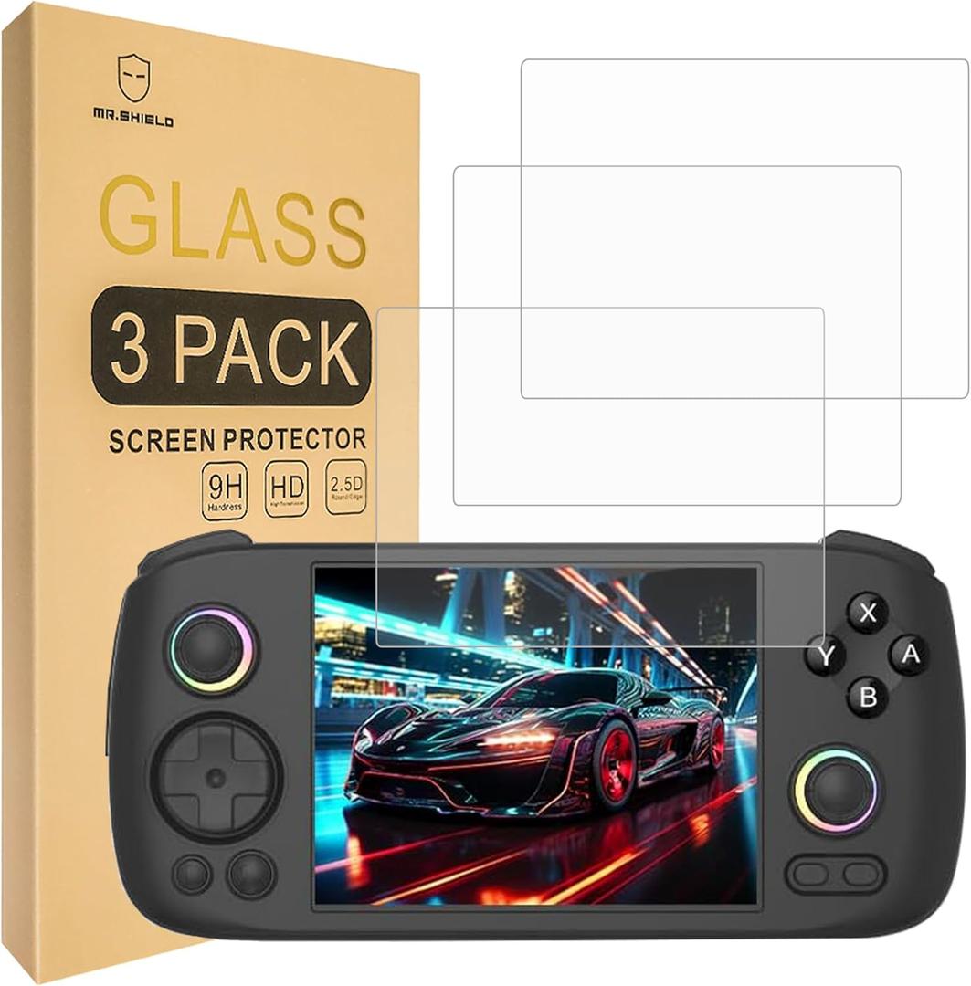 4 x Mr.Shield Screen Protector compatible with Anbernic RG406H [3-PACK] [Tempered Glass] [Japan Glass with 9H Hardness]