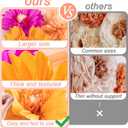 SUNBEAUTY Large Paper Flowers Decorations 4PCS 20'' Pink Orange Giant Paper Flowers Large Crepe Tissue Flower Decorations for Girls Women Birthday Baby Shower Spring Summer Wedding Wall Decor