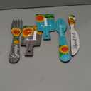 Set of 5 Sunflower Kitchen Decor Eat Sign Fork and Spoons Kitchen Wall Decor Wooden Hanging Plaques Farmhouse Wall Art Home Decor and Accessories